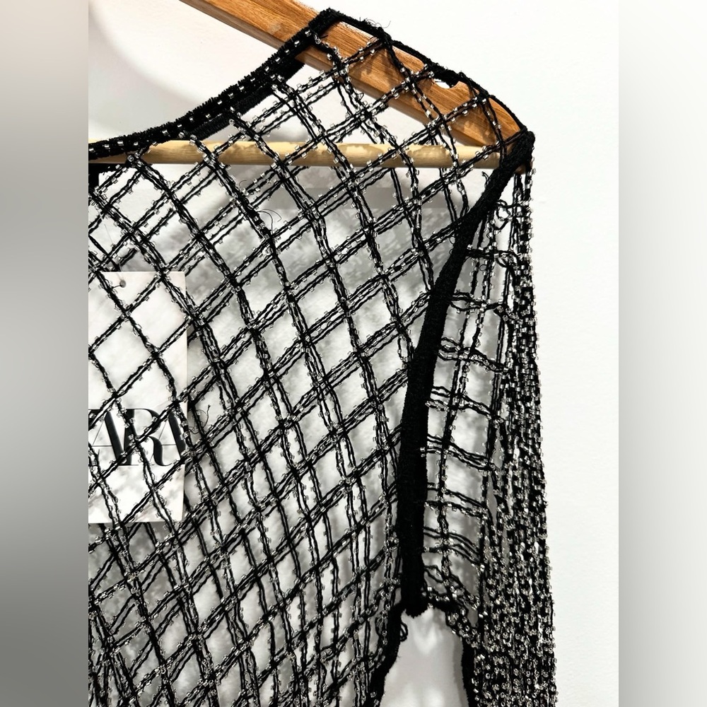 ❌SOLD Zara Mesh Beaded Top NWT - Picture 12 of 16